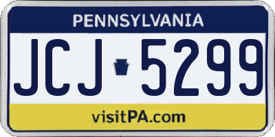 PA license plate JCJ5299