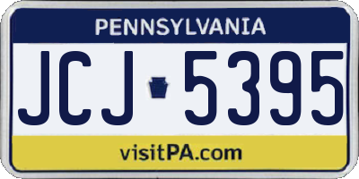 PA license plate JCJ5395