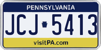 PA license plate JCJ5413