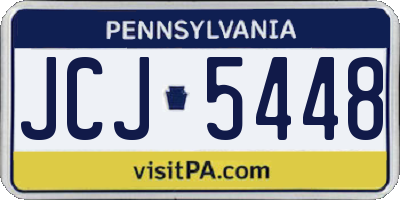 PA license plate JCJ5448