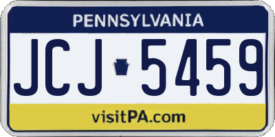 PA license plate JCJ5459