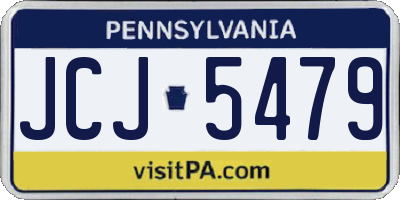 PA license plate JCJ5479