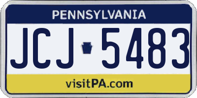 PA license plate JCJ5483