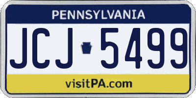 PA license plate JCJ5499