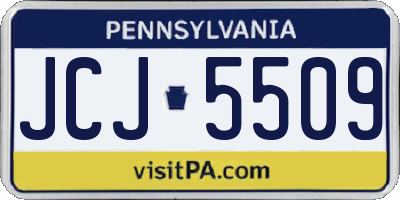 PA license plate JCJ5509