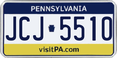 PA license plate JCJ5510