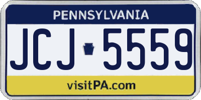 PA license plate JCJ5559