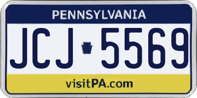 PA license plate JCJ5569