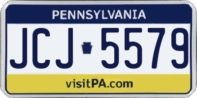 PA license plate JCJ5579