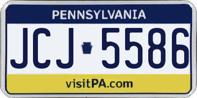 PA license plate JCJ5586