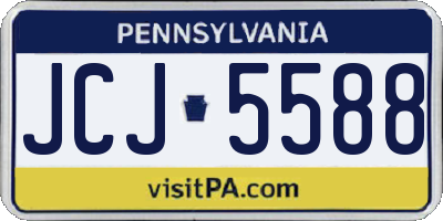 PA license plate JCJ5588