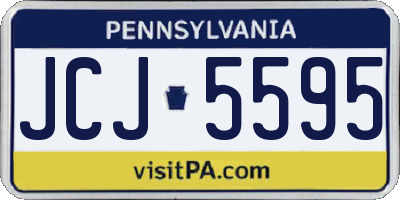 PA license plate JCJ5595