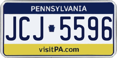 PA license plate JCJ5596