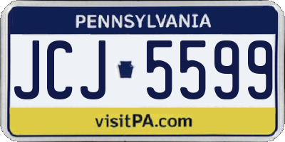 PA license plate JCJ5599