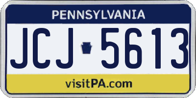 PA license plate JCJ5613