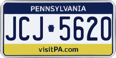 PA license plate JCJ5620