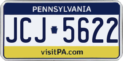 PA license plate JCJ5622