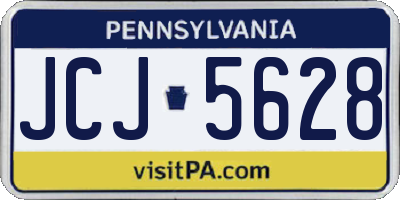 PA license plate JCJ5628