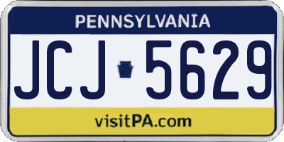 PA license plate JCJ5629