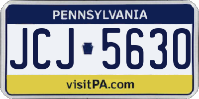 PA license plate JCJ5630