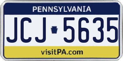 PA license plate JCJ5635