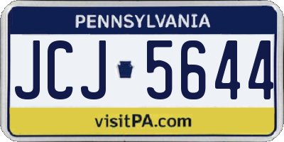 PA license plate JCJ5644
