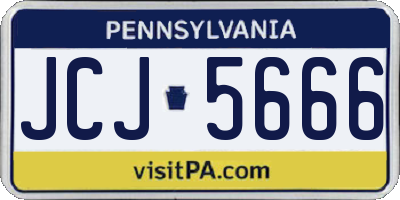 PA license plate JCJ5666