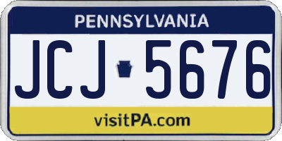 PA license plate JCJ5676