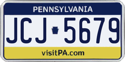 PA license plate JCJ5679
