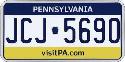 PA license plate JCJ5690