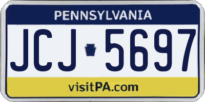 PA license plate JCJ5697