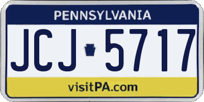 PA license plate JCJ5717