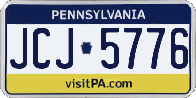 PA license plate JCJ5776
