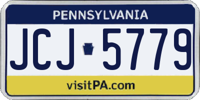 PA license plate JCJ5779