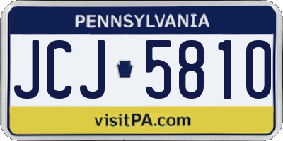 PA license plate JCJ5810
