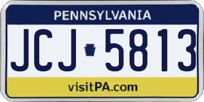 PA license plate JCJ5813