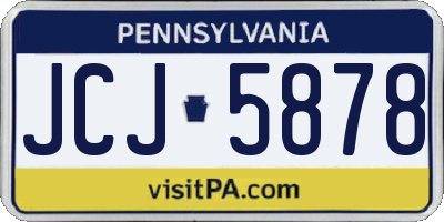 PA license plate JCJ5878
