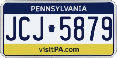 PA license plate JCJ5879