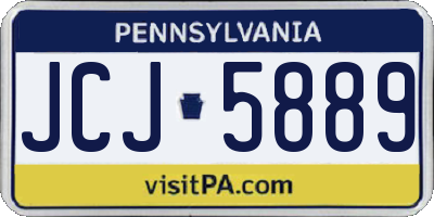 PA license plate JCJ5889