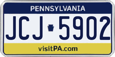 PA license plate JCJ5902