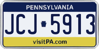 PA license plate JCJ5913