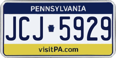 PA license plate JCJ5929