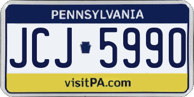 PA license plate JCJ5990