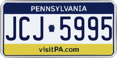 PA license plate JCJ5995