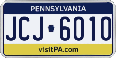PA license plate JCJ6010