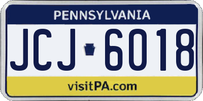 PA license plate JCJ6018