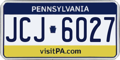 PA license plate JCJ6027