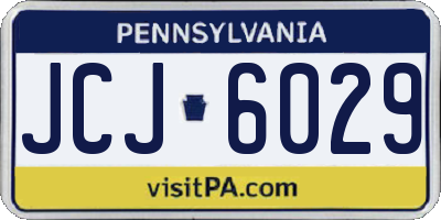 PA license plate JCJ6029