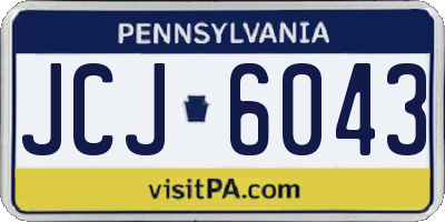 PA license plate JCJ6043