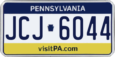 PA license plate JCJ6044